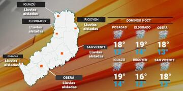 Un frente frío y húmedo llegó para quedarse en Misiones