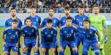 La Selección Sub 21 de Italia. Con Bruno Zapelli en la formación. ¿Sumará más cordobeses? (Federación Italiana).