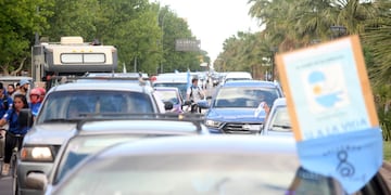 Una multitud salió a las calles de San Rafael para rechazar la legalización del aborto.