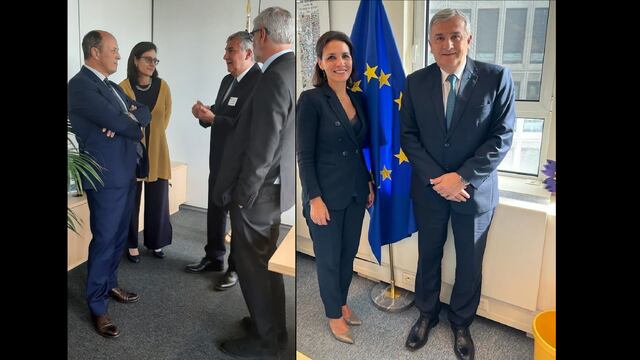 El gobernador de Jujuy Gerardo Morales lleva adelante gestiones ante la Unión Europea, en Bélgica.