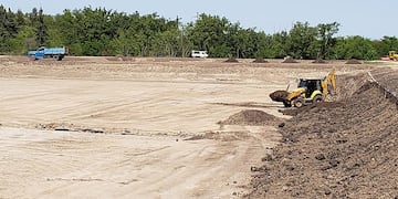 Obra en planta depuradora de efluentes cloacales de Gualeguaychú.