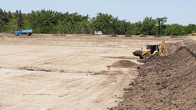 Obra en planta depuradora de efluentes cloacales de Gualeguaychú.