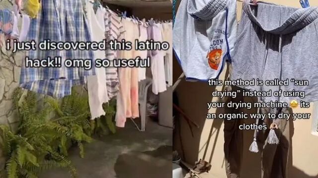 Descubrió que se puede secar la ropa al sol y su video se hizo viral en Tiktok: “Truco latino”.