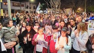 Marcha en Laboulaye reclamando justicia por la muerte de (Jonathan Altamira / Play FM 102.9).