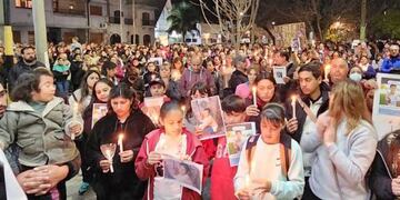Marcha en Laboulaye reclamando justicia por la muerte de (Jonathan Altamira / Play FM 102.9).