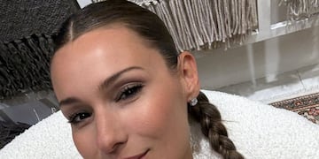 Pampita dio cátedra de estilo con un vestido largo total black con transparencias