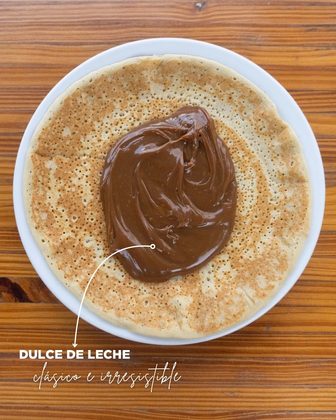 Panqueques con dulce de leche a solo 10 pesos.