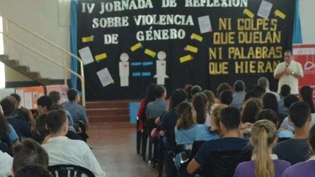El Instituto de Estudios Superiores “De las Misiones” en contra de la violencia de género. Foto: Miguel Garcete
