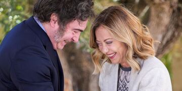 Cómplices: Milei y Meloni en el G7.