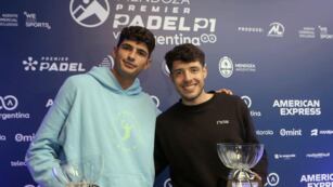 Los campeones en Mendoza: el español Arturo Coello y el argentino Agustín Tapia. (Mendoza Premier Pádel)
