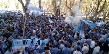 Caravana de choferes de la UTA en Rosario