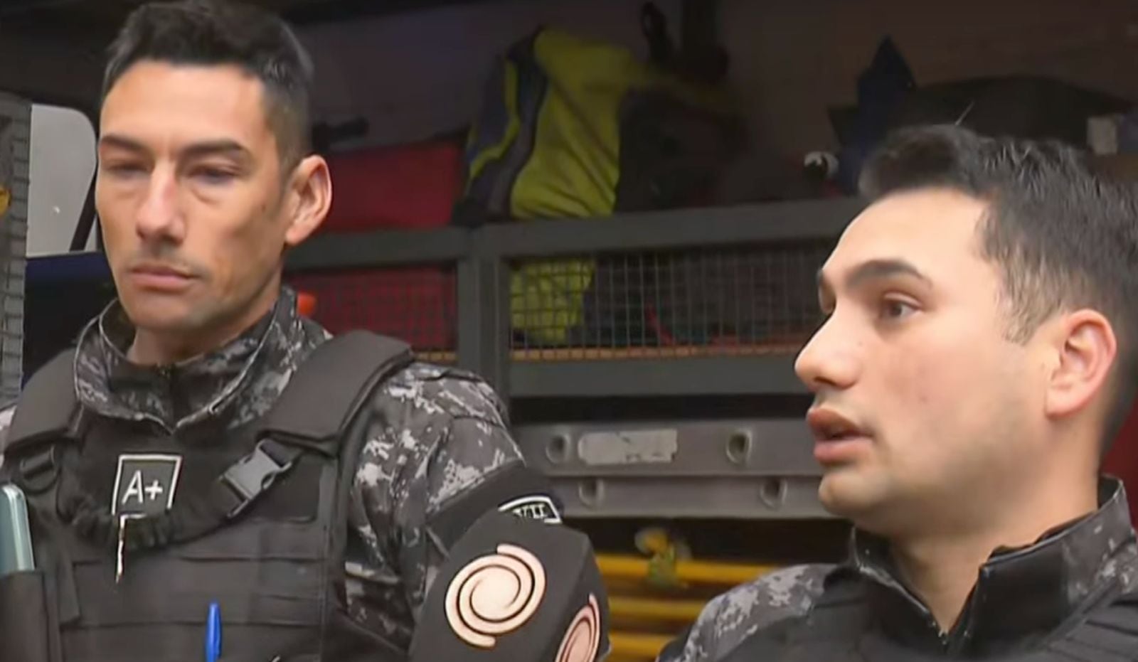 Los policías Ivan López y Luciano Quinteros.