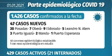 Nuevos infectados de coronavirus en Misiones