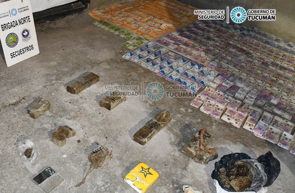 Los Pocitos: secuestraron dinero, marihuana y cocaína en diferentes allanamientos