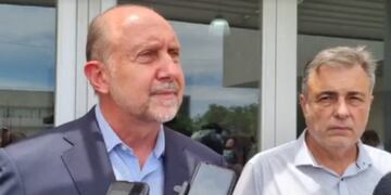 Omar Perotti y Luis Castellano (captura de pantalla / Rafaela Noticias)