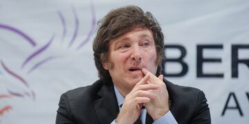 Javier Milei, en conferencia de prensa. (Foto: Federico Lopez Claro)