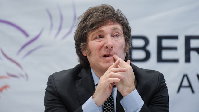 Javier Milei, en conferencia de prensa. (Foto: Federico Lopez Claro)