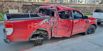 Así quedó la camioneta. (El Doce)