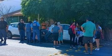 El momento en que trataban de reanimar al niño.