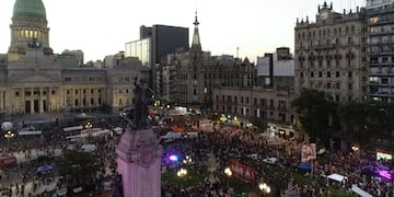 Marchas en la Ciudad por el Día Internacional de la Mujer (Foto: Clarín)