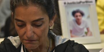 Momento de la lectura de la sentencia por el asesinato de Valentino Blas Correas con su madre, Soledad Laciar (Facundo Luque / La Voz).