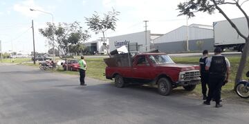 La camioneta que terminó retenida