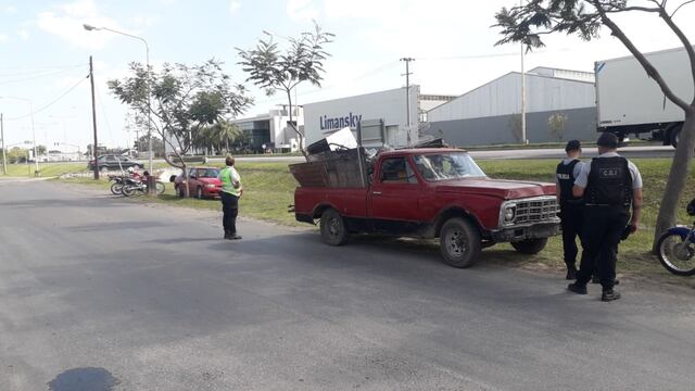 La camioneta que terminó retenida