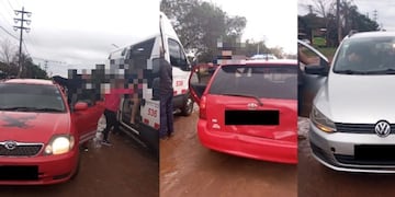 Puerto Iguazú: accidente vial dejó un saldo de varios daños materiales.