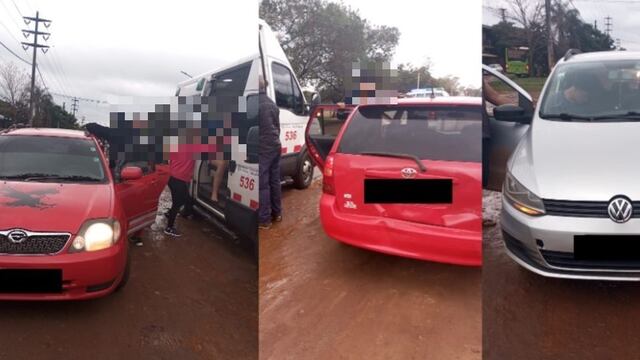 Puerto Iguazú: accidente vial dejó un saldo de varios daños materiales.