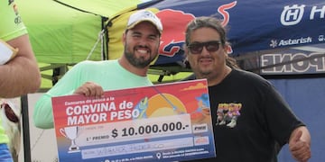 El puntaltense Federico Wagner ganó 10 millones de pesos en Monte Hermoso. (Foto: La ilusión de pescar).