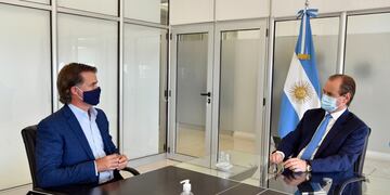 Intendente de Gualeguaychú junto al Gobernador Gustavo Bordet