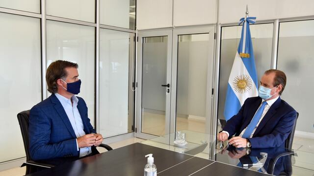 Intendente de Gualeguaychú junto al Gobernador Gustavo Bordet