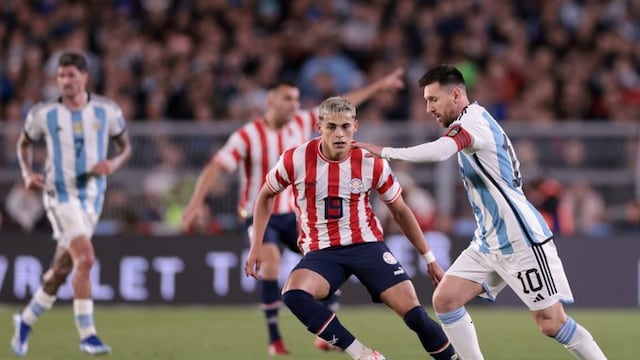 Ramón Sosa, delantero de Talleres, de lo mejor de Paraguay en la derrota con la Selección argentina.
