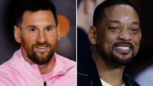 Messi y Will Smith se encontraron durante un partido del Inter Miami.