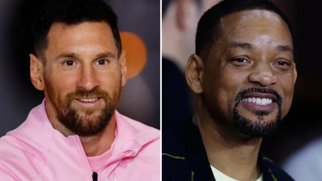 Messi y Will Smith se encontraron durante un partido del Inter Miami.