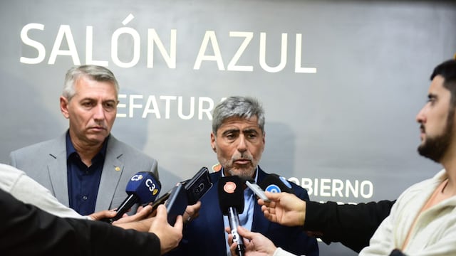 Conferencia de prensa de Juan Pablo Quinteros luego de la detención de Alejandro Mercado, uno de los subjefes de la Policía de Córdoba. (José Gabriel Hernández / La Voz)