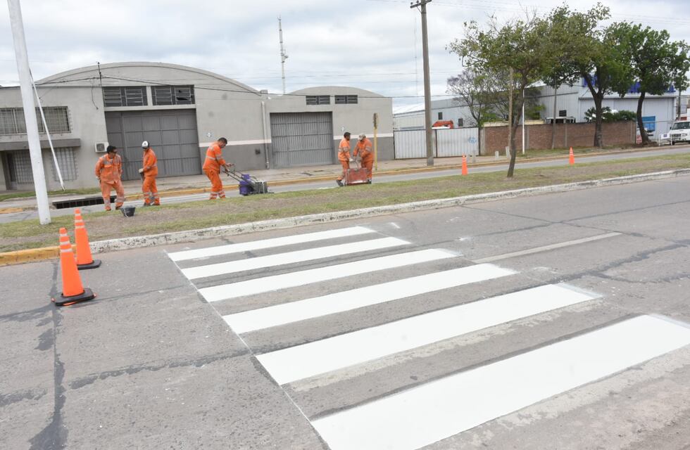 En lo que va del 2023, se pintaron alrededor de 1440 m2 de sendas peatonales y líneas de frenado