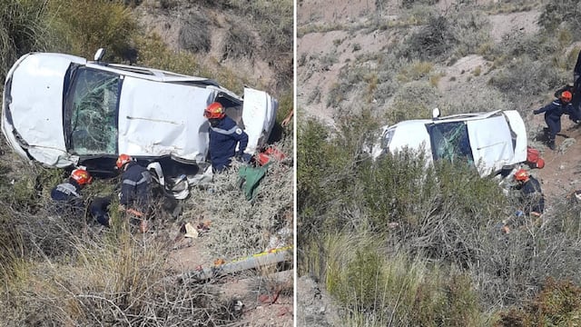 Tragedia en la ruta 7: un auto de origen chileno volcó y hay un muerto (Prensa Ministerio de Seguridad)