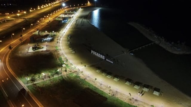 Luminarias en la Playa Costa Sur de Posadas