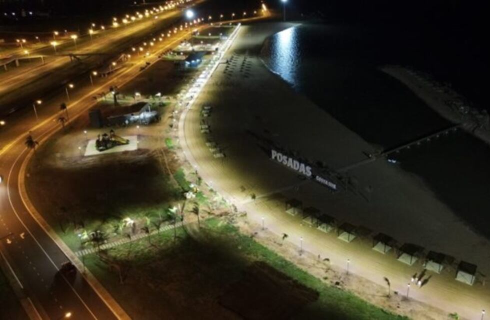 Instalaron cerca de 90 luminarias en la Playa Costa Sur de Posadas