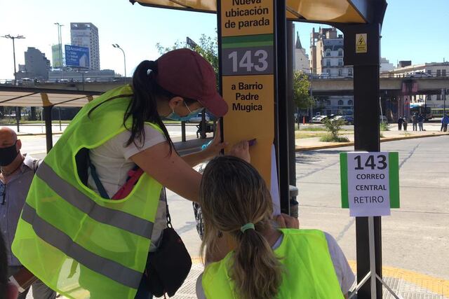 Colectivos en Constitución: cambian las paradas para favorecer el distanciamiento social