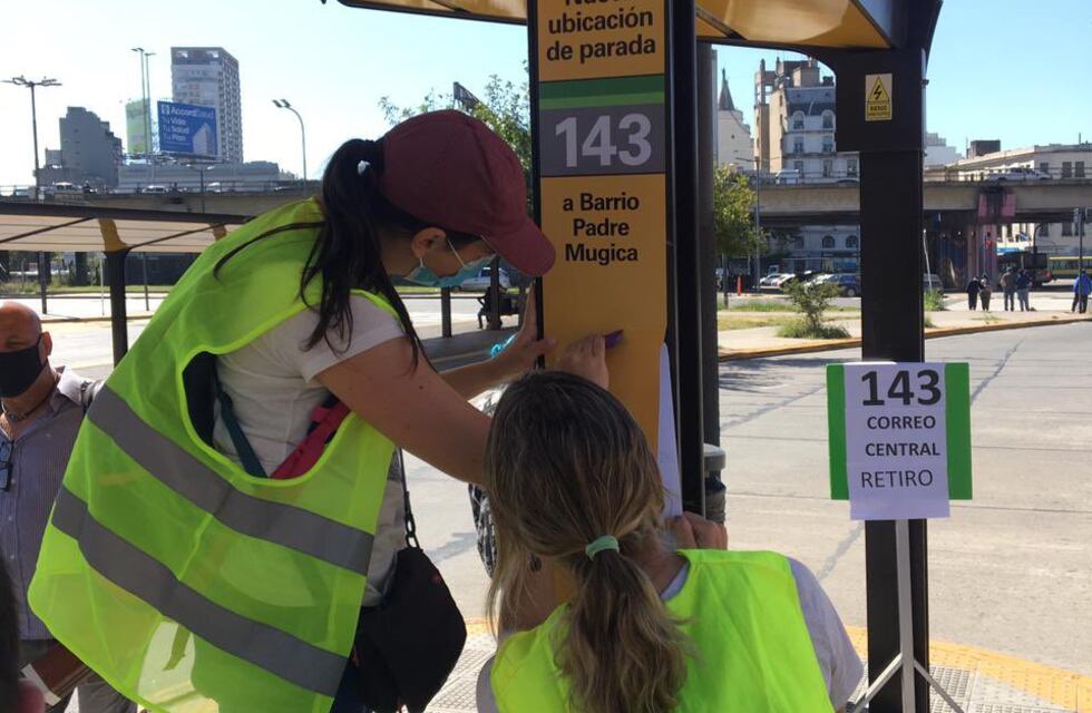 Colectivos en Constitución: cambian las paradas para favorecer el distanciamiento social
