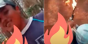 Incendió un bosque en Corrientes.