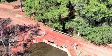 El municipio de Montecarlo habilita obra para reserva de agua.