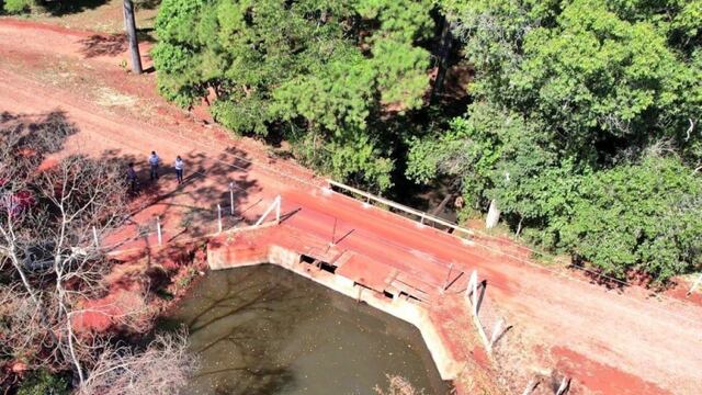 El municipio de Montecarlo habilita obra para reserva de agua.