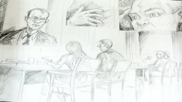 Por primera vez en la historía de la provincia, un dibujante retrató lo vivido dentro de la sala judicial.