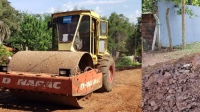Ejecutan obras viales en Puerto Iguazú.