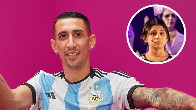 Ángel Di María sorprendió a Valentino, al adolescente de Rosario, que se volvió viral por su canto.