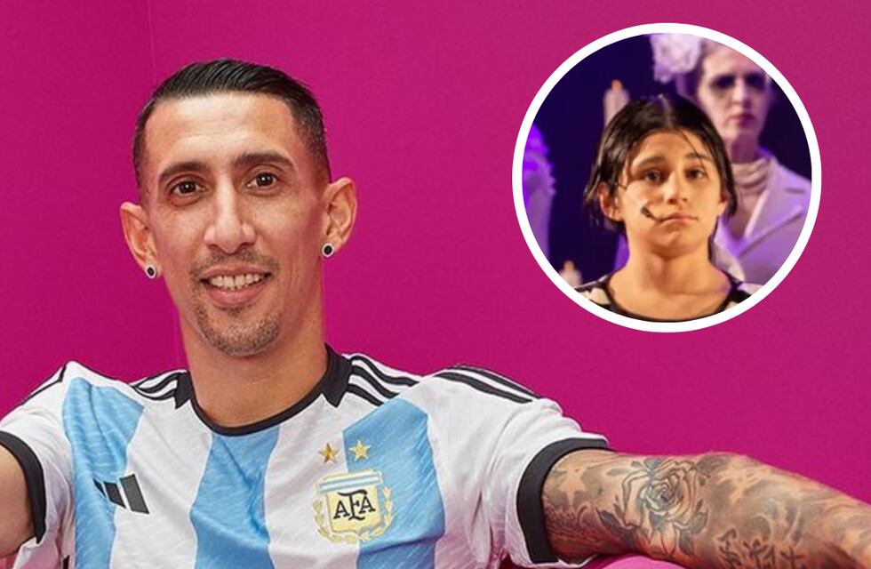 Ángel Di María sorprendió a Valentino, al adolescente rosarino que sorprendió a todos con su canto