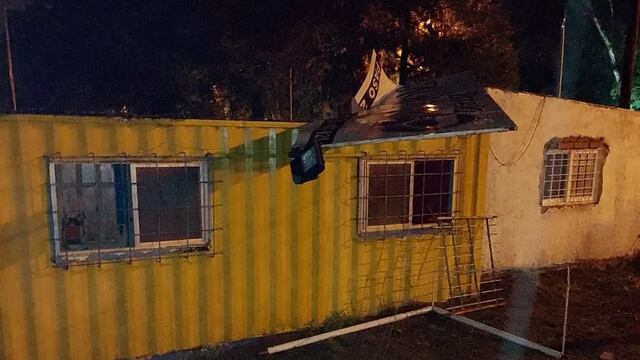 El club MyM sufrió varios daños a causa del temporal.